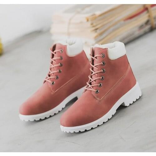 Yomior New Handmade British Winter Women Shoes High Quality Leather Wedge Dress Ankle Boots Snow Plush Warm Lace-Up Cotton Boots