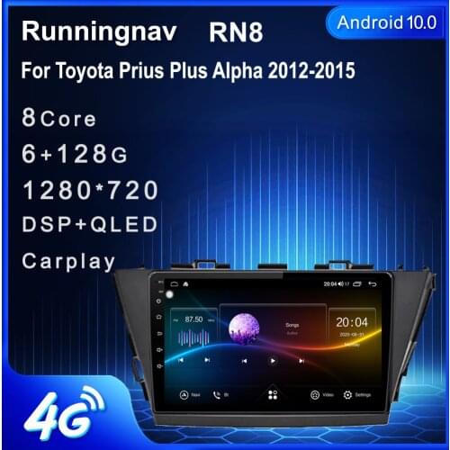 4G LTE Android 10.1 For TOYOTA Prius Plus Alpha 2012-2015 Car Radio Multimedia Video Player Navigation GPS RDS no dvd