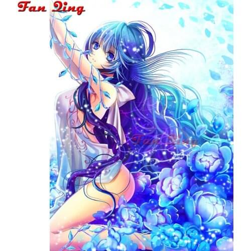 Diamond Painting Full Square/ Round Mermaid princess Flowers Pearl Diamond Painting Rhinestone Embroidery Cross Stitch Art