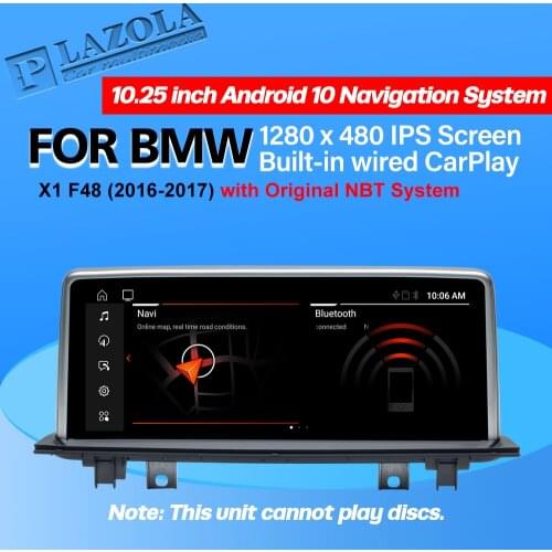 Plazola Car Multimedia Player For BMW X1 F48 2016-2017 NBT 10.25" Android 10 Navigation CarPlay Autoradio Head Unit Stereo BT