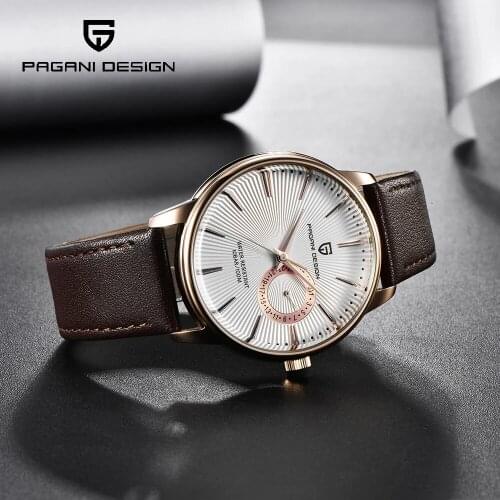 PAGANI DESIGN Mens Watch 2021 Top Brand Mens Luxury Quartz Watches Fashion Leather Strap Waterproof Wristwatches Analog Clock