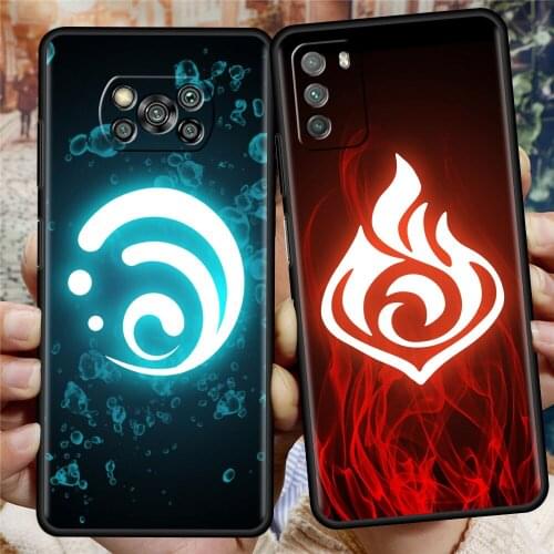 Genshin Impact Logo Case for Xiaomi Mi Poco X3 NFC M3 Pocophone F1 F3 GT Redmi K40 Pro For Mi 10T Pro Capa Phone Cover