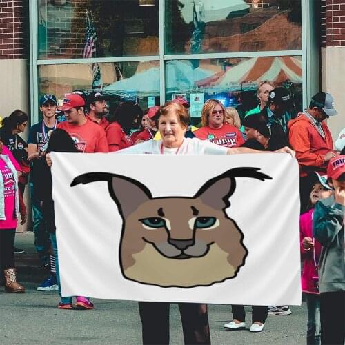 Floppa 1636 Pride Flag Printed Gift Banner Home Outdoor Poland Portugal Lgbt Flag Orange Flags