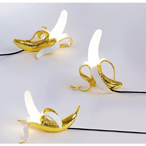 Italy Banana Lamp Lights Modern Living Room Glass Led Table Lamps Bedroom Bedside desk lamp Home Decor Lighting Fixture