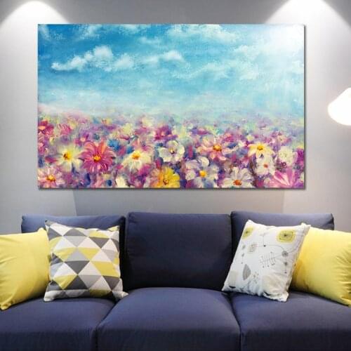 Modern Farmhouse Decor Canvas Flower Oil Painting Printed Canvas Prints Posters Home Decor Wall Prints Picture Art no frame