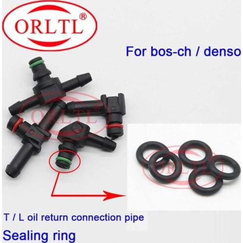 Return Oil Backflow T and L Type Sealing Rings OR1028 Injector Return Oil Backflow Pipe Connector O-ring for Denso BOSH 0445110