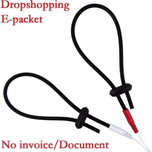 Monopolar Conductive Loops Cock and Ball Electro Penis Ring Electrosex Rubber Tubing Estim TENS Electrodes DIY Unit