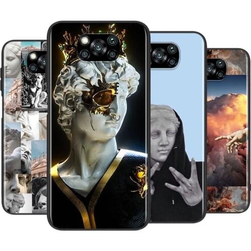 Statue David Aesthetic Art For Xiaomi Poco X3 GT NFC M2 X2 F2 F3 C3 M3 F1 Pro Mi Play Mix3 A3 A2 A1 6 Lite Soft Phone Case