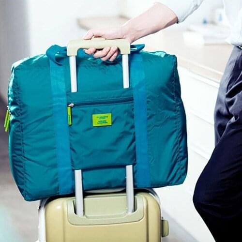 Nylon Foldable Travel Bag Large Capacity Hand Luggage Storage Bags WaterProof Business Travel Bags Outdoor Daily Handbags