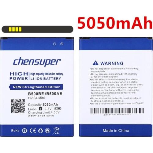 NEW chensuper 5050mAh B500BE B500AE Battery for samsung galaxy mini s4 i9190 I9198 I9192 i9195 s4mini
