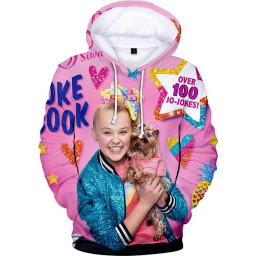 New JOJO SIWA 3D Popular Casual Childrens Hoodie Autumn And Winter Fashion Mens And Womens Sweatshirt Pullover