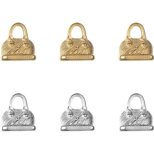 10pcs/Lot Real Stainless Steel Bag Shaped Charms Pendants for DIY Making Necklace Bracelet Fashion Jewelry 14*16mm