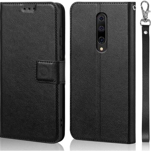 Luxury Flip Case for Oneplus 7 Pro Cover Original Book Design Leather Phone Coque Wallet Capa Stand With Strap Card Holders