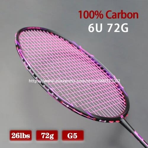 Super Light 6U Carbon Badminton Rackets Professional Offensive And Defensive Raquetas With String Bag Speed Z Force 22-26lbs