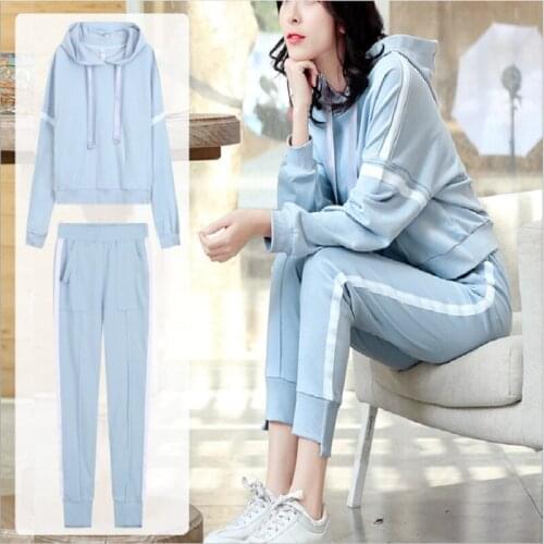 Damdos Womens Sports Suit 2019 New Hoodie Yoga Sports Fitness Casual Fashion Versatile Multi-scene Suit