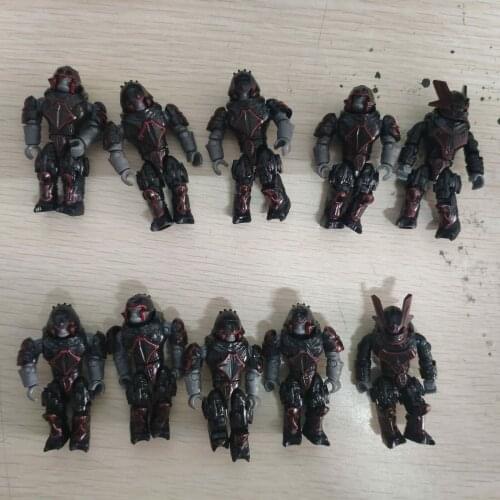 Lot of 10pcs Mega Bloks Construx Halo Detachable Armor Brutes Minor Captain Building Toys