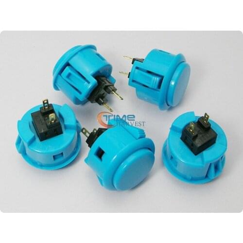 18pcs High imitation sanwa button for arcade joystick game joystick fighters rocker accessories export blue button