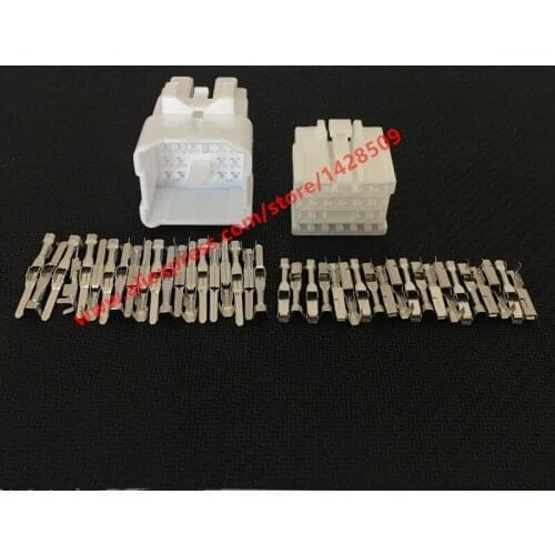 20 Sets 20 Pin Female Male Headlight Plug Dash Board Assembly Socket 6240-5134 For Car