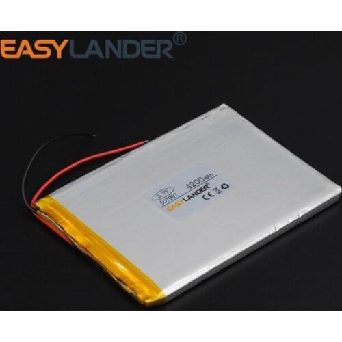 3.7V 4200mAh 507097 Rechargeable li-Polymer Li-ion Battery For tablet PC iPAQ Power Bank Portable DVD Consumer 057097