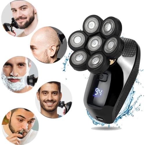 5 In1 Grooming Kits Electric Shaver Facial Body Electric Razor for Men Wet Dry Hair Beard Bald Head Shaving Machine Rechargeable