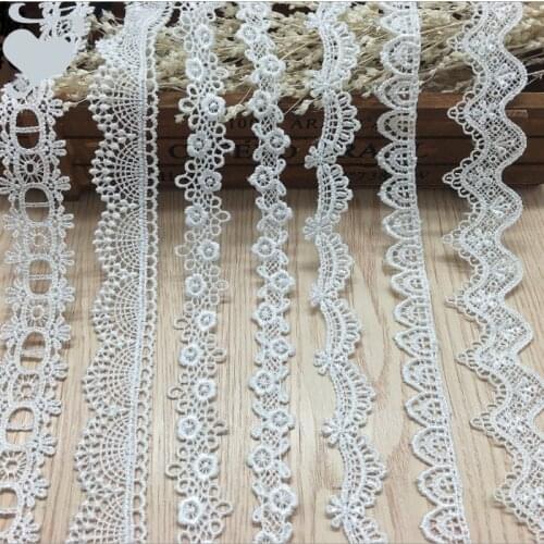 White Lace Ribbon DIY Sew Apparel Accessories Handmade Trims Wedding birthday party Scrapbook necklace Decoration