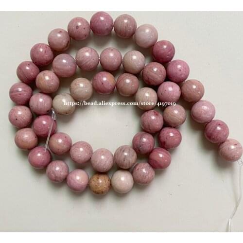 Free Shipping Natural Stone Grade AA Rhodonite Round Beads 15" Strand 4 6 8 10 12MM Pick Size For Jewelry Making