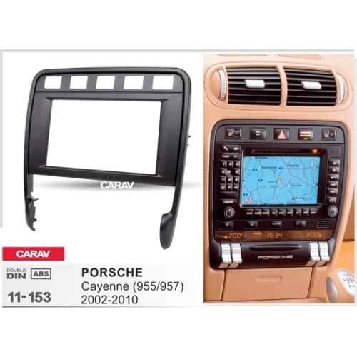 CARAV 11-153 Car Stereo Radio Fascia Plate Panel Frame Kit For PORSCHE Cayenne Stereo facia surround install trim fit Dash Kit