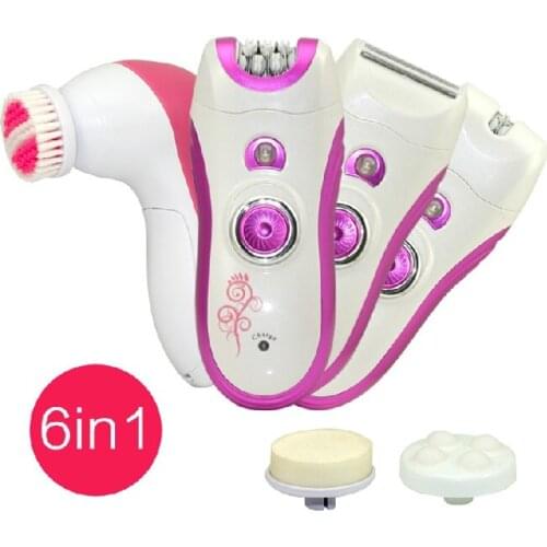 6in1 epilator women electric hair removal bikini trimmer female epilator face depilation cheek epilation facial depilatory lip