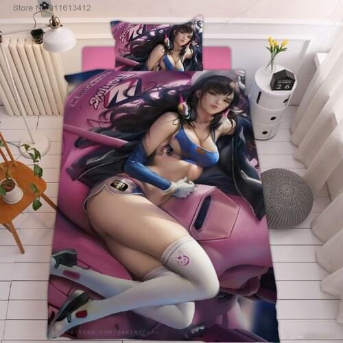 3 Pieces Cute Lovely Girls Bedding Set 3D Print Bikini Sexy Lady Duvet Cover Home Textile Bed Cover Set Kids Quilt Cover Gifts