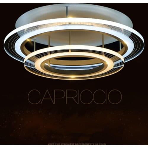 Creative LED round living room master bedroom light modern minimalist restaurant study remote control section ceiling lamps
