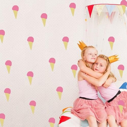 Cartoon Little ice cream Wall Stickers Wall Decals, Removable Baby Girls Room Decoration Art Wall Decors Free Shipping