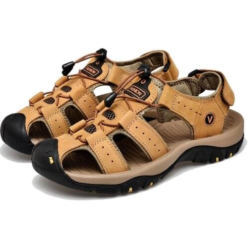 2021 New Sandals Mens Shoes Summer Casual Shoes Mens Non-slip Outdoor Sandals Beach Shoes Large Size 48