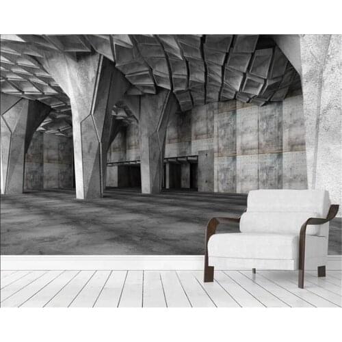 Custom wallpaper 3d stereo mural extension space cement board special-shaped building background wall living room bedroom обои
