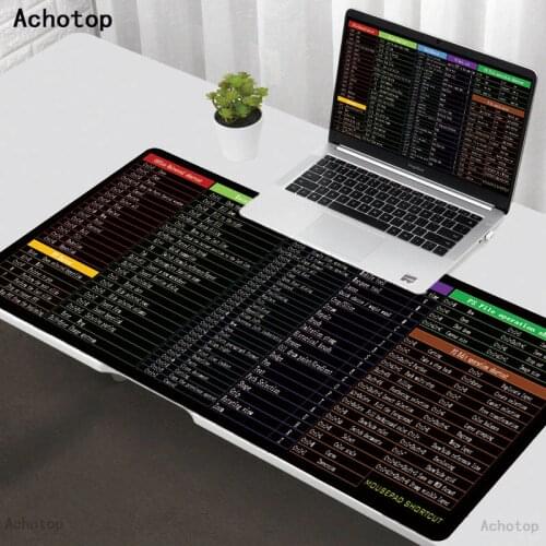 Desk PS PPT office software shortcut key XXL Mouse Pad map XL Size Gaming Mousepad Tapis Souris speed Natural Rubber Desk Mat