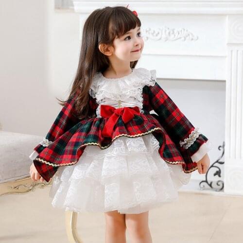 2021 new spring dress girls Princess Dress British style childrens court dress childrens dress