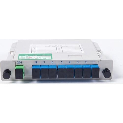 SC-UPC FTTXPLC 1X8 Single mode Fiber Optical Box 1x8 PLC Splitter cassette box with SC/UPC adapter 5piece /lot