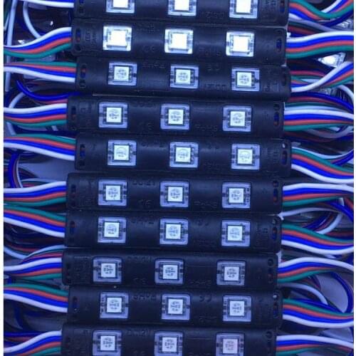 Super Bright 5050 RGB LED Module Light Strip Tape Lamp 3LEDs Injection Molding White ABS 12V IP65 Waterproof Multiple Color