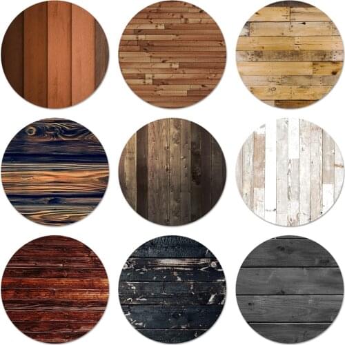 Texture wood Pattern Icons Pins Badge Decoration Brooches Metal Badges For Clothes Backpack Decoration