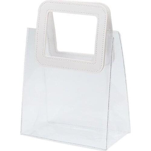 Cosmetics Bags Packaging Transparent PVC Handbag Make-Up s Skin Care Storage Wholesale Women Cosmetics Bags Wash Birthday Gift