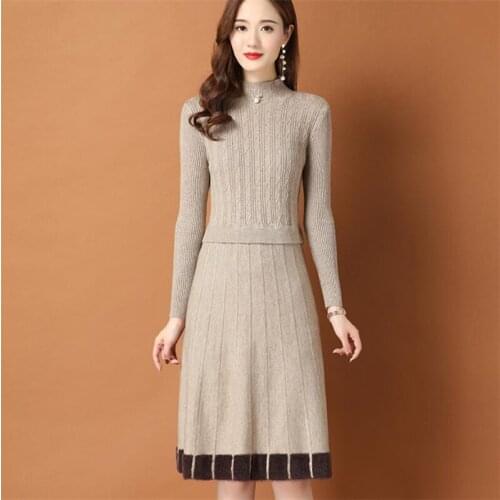 Spring autumn sweater dress wholesale Ladies dress Super beautiful Sweater Dresses new style Knit Dress