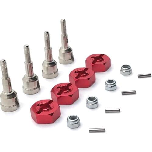 For WLtoys A949 A959 A969 A979 K929 Remote Control Car Parts Metal Upgrade Wheel Cup + 12mm Adapter