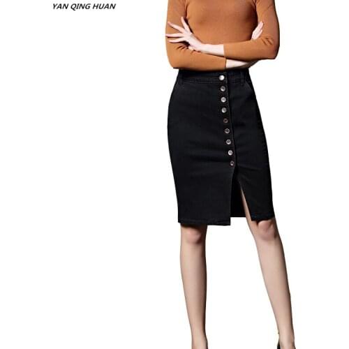 YANQINGHUAN Slit Pencil Skirts