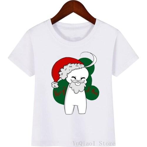 Funny T Shirts Girls/Boys Kids Clothes Christmas Sup Guy Cartoon Print Tshirt Harajuku Kawaii Children Clothing Summer Tops