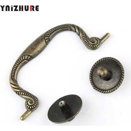 1PC 125*47mm vintage pulls Drawer Cabinet Door Handles Antique cupboard closet furniture hardware Alloy strip pattern