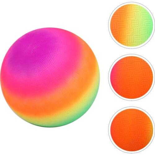 1 Pc PVC Inflatable Balls Kids Playground Balls Rainbow Colored Bouncing