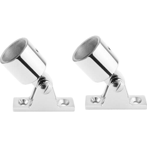 2Pcs Stainless Steel 316 Boat Bimini Top Fitting Deck Hinge Slide Cap Pipe Eye End Cap Canopy Tube Boat Accessories