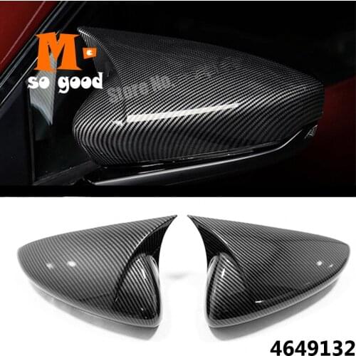 2020 2021 for Mazda CX-30 Car Rearview Mirror Cover Frame Cover Trim ABS Carbon Fibre Auto Styling Sticker Shell Accessories