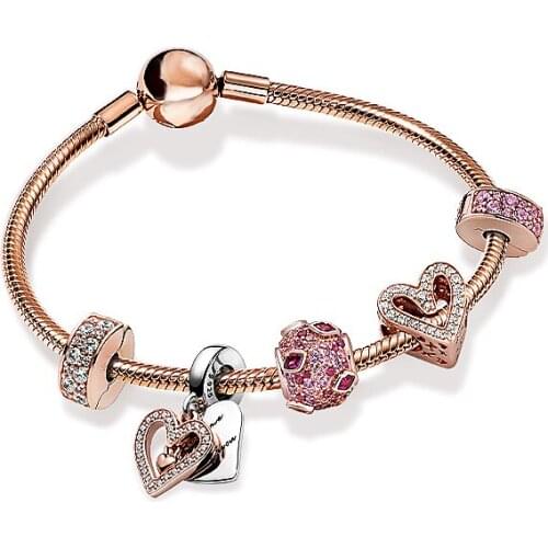 2020 Spring Series S925 New Silver ZT0520 Starlight Bracelet Set Shining Elegant Original Woman DIY Jewelry Mothers Day Gift