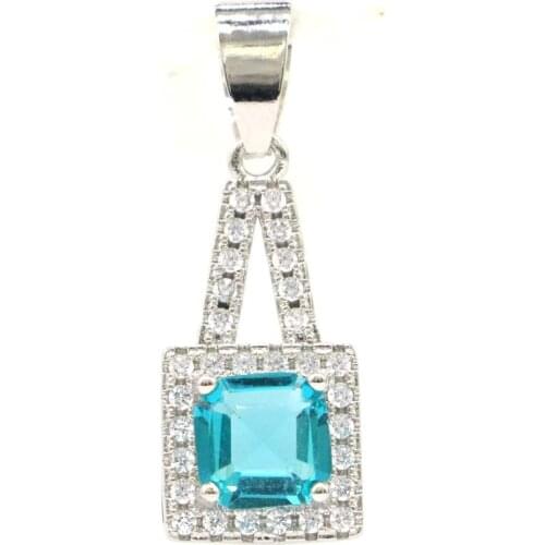 27x16mm SheCrown Elegant Created Pink Kunzite Silver Pendant for Women Real Red Ruby CZ Bridal Jewelry Hot Selling