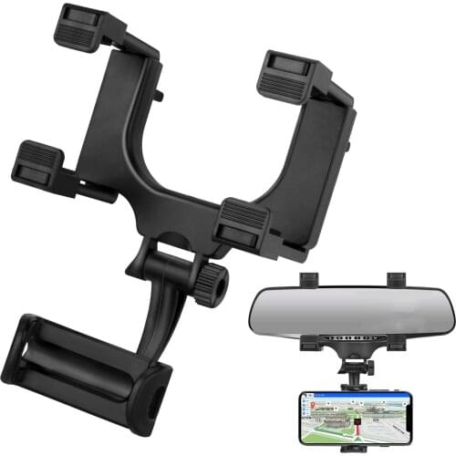 Phone Car Holder Rear View Mirror Phone Mount Car Phone Holder Mount, Universal Cell Phone Automobile Cradles Fit